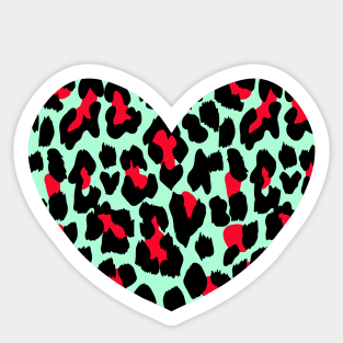 SPOTTED HEART GREEN Sticker